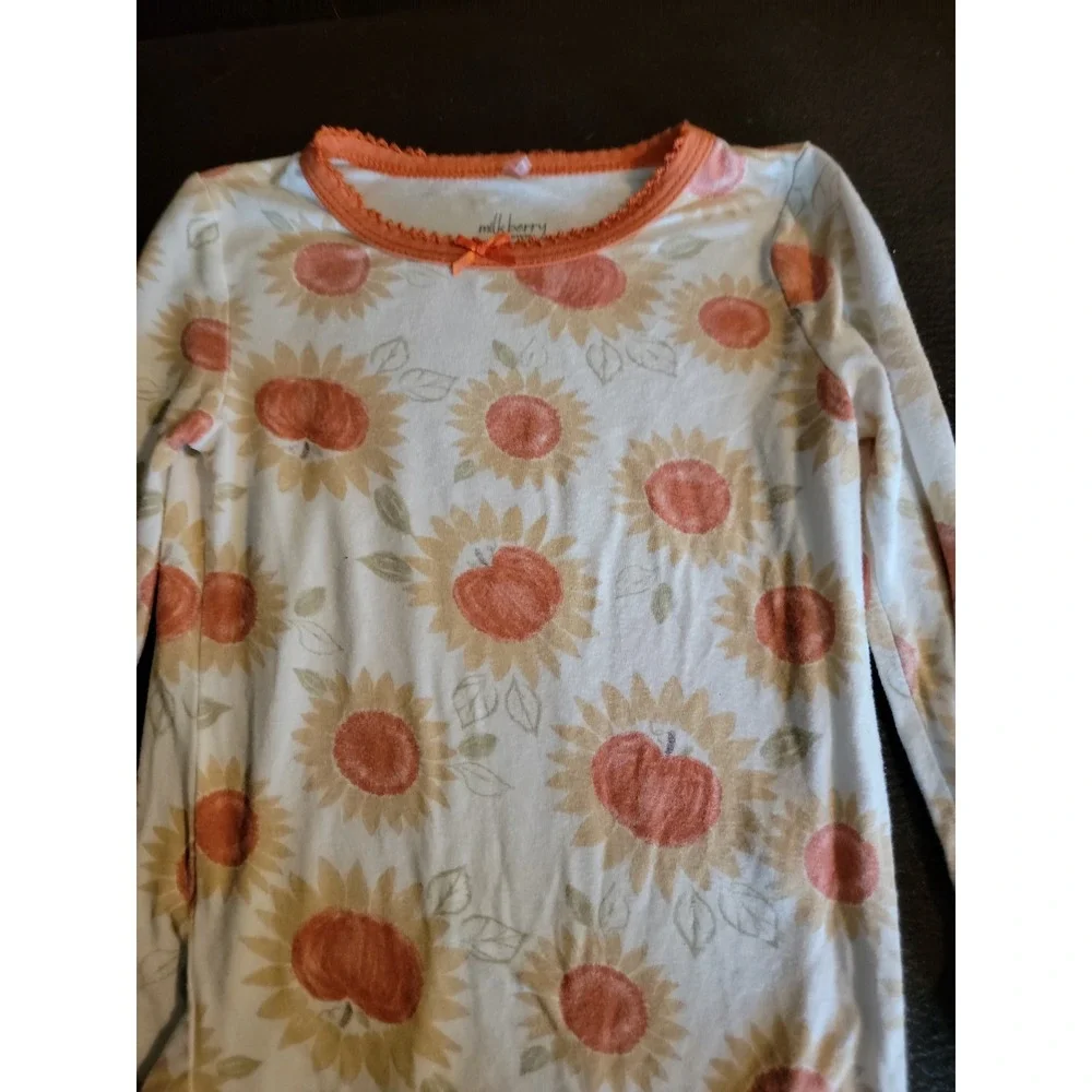 Milk berry fall autumn Halloween pumpkin pajamas size 24 months